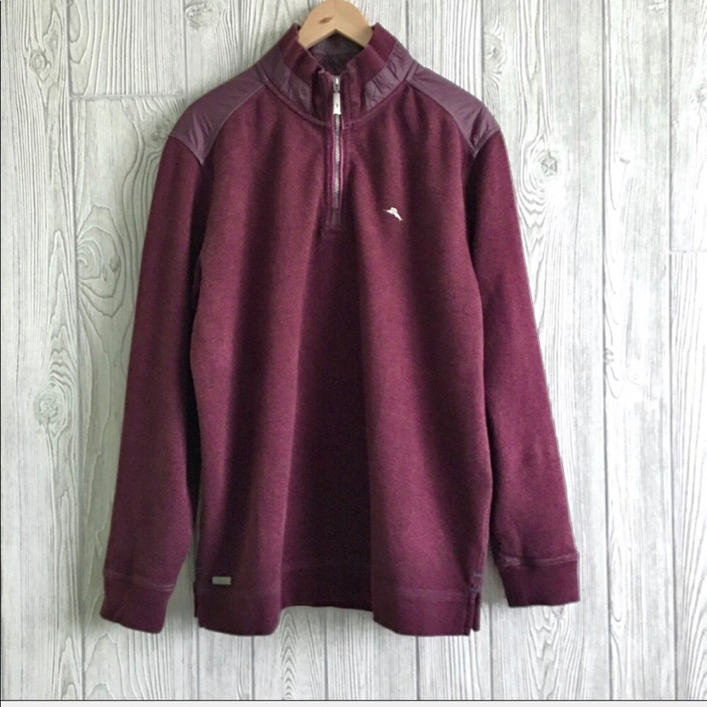 TOMMY BAHAMA Size L Cotton 1/4 Zip Pullover